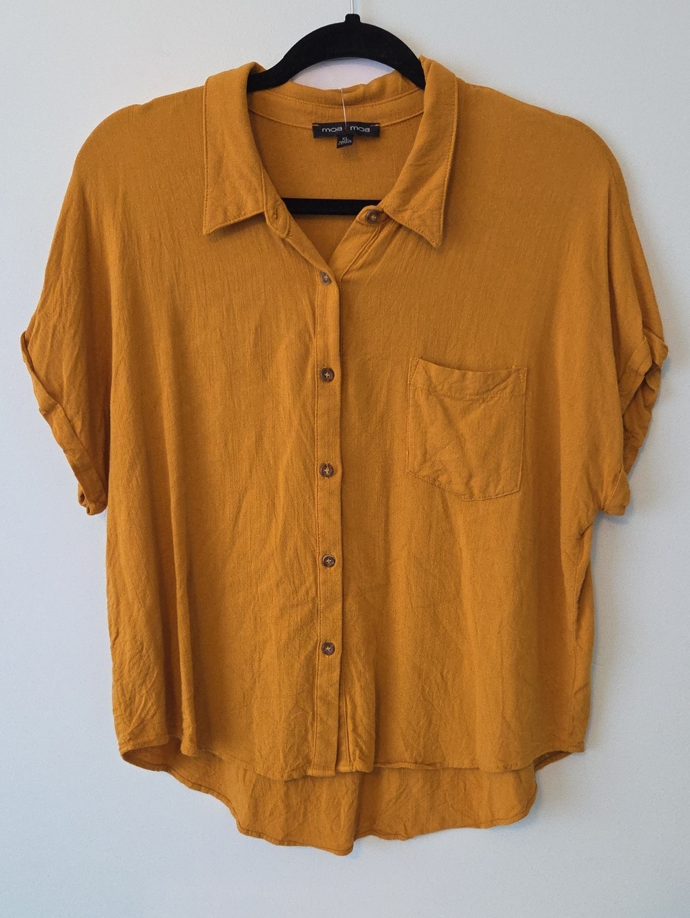 Moa Moa Mustard SS Button Up
